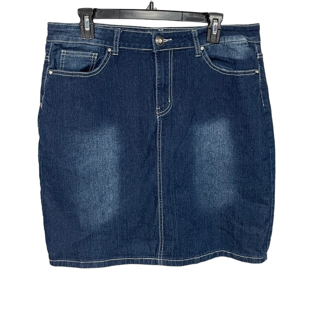 SCULLY Denim Dark Wash 5 pocket Western Skirt, 14